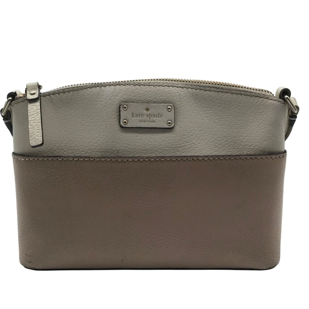 Kate Spade Mauve & Ivory Pebbled Leather Grove Street Millie Crossbody Bag